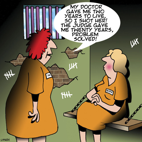Cartoon: Problem solver (medium) by toons tagged women,in,prison,life,sentence,death,inmates,doctors,diagnosis,women,in,prison,life,sentence,death,inmates,doctors,diagnosis