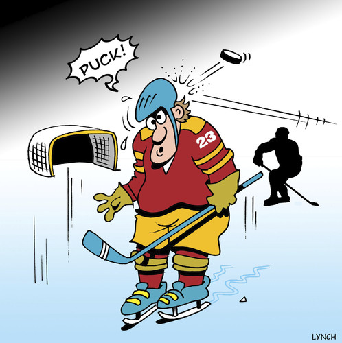 Cartoon: Puck (medium) by toons tagged ice,hockey,swearing,puck