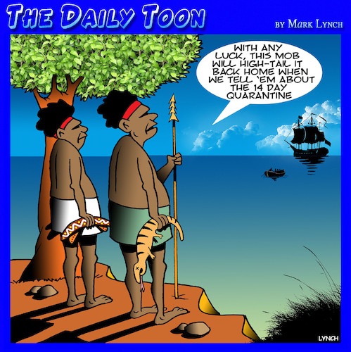 Cartoon: Quarantine (medium) by toons tagged australia,14,day,quarantines,aborigine,first,fleet,australia,14,day,quarantines,aborigine,first,fleet