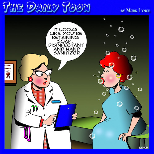 Retaining water cartoon Retaining water cartoon