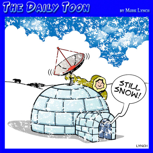Cartoon: Satellite dish (medium) by toons tagged eskimos,tv,reception,snow,eskimos,tv,reception,snow