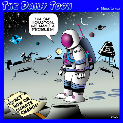 Cartoon: Save the planet (medium) by toons tagged astronauts,global,warming,climate,change,demonstrators,houston,we,have,problem,astronauts,global,warming,climate,change,demonstrators,houston,we,have,problem