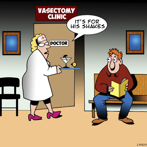 Cartoon: Shakes (medium) by toons tagged vasectomy,martini,the,shakes,docto...