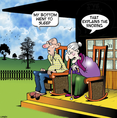 Cartoon: Snoring (medium) by toons tagged farts,snoring,old,age,pensioners,rocking,chairs,farts,snoring,old,age,pensioners,rocking,chairs