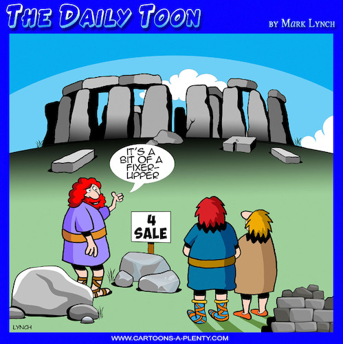 Cartoon: Stonehenge cartoon (medium) by toons tagged stonehenge,ancient,britain,house,sales,real,estate,fixer,upper,stonehenge,ancient,britain,house,sales,real,estate,fixer,upper