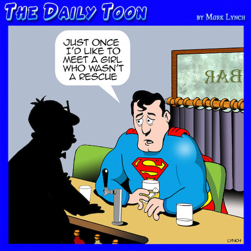 Cartoon: Superman (medium) by toons tagged girlfriends,rescue,pets,girlfriends,rescue,pets