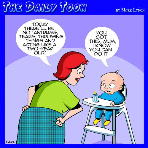 Cartoon: Tantrums (medium) by toons tagged babies,tears,motherhood,babies,tears,motherhood