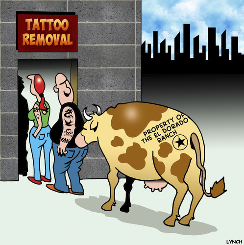 Tattoo removal By toons | Media & Culture Cartoon | TOONPOOL