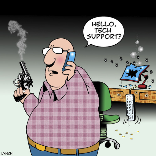 tech support By toons | Business Cartoon | TOONPOOL