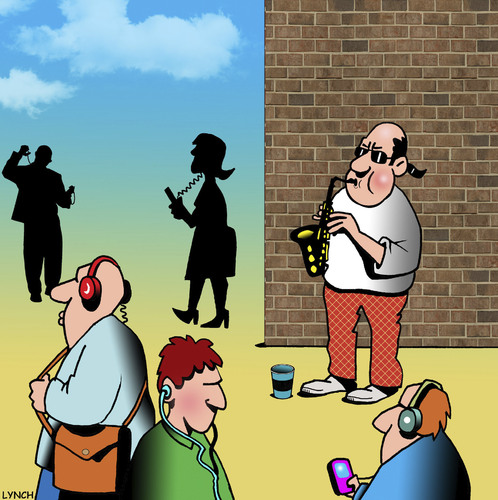 Cartoon: The forgotten art (medium) by toons tagged saxophone,buskers,saxophone,buskers