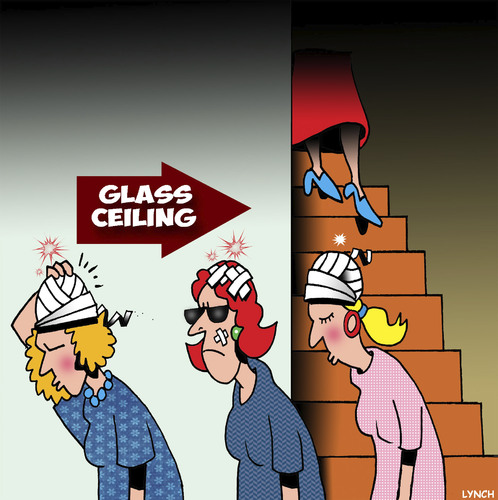 The Glass ceiling By toons | Business Cartoon | TOONPOOL