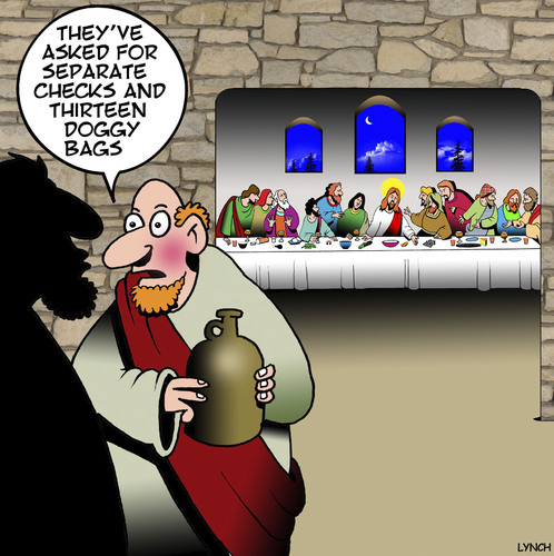 The Last Supper By toons | Religion Cartoon | TOONPOOL