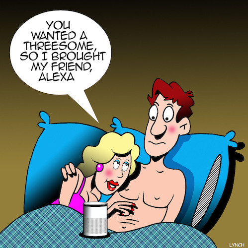 Cartoon: Threesome (medium) by toons tagged artificial,intelligence,alexa,siri,artificial,intelligence,alexa,siri