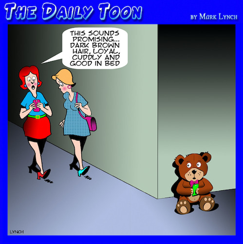 Cartoon: Tinder (medium) by toons tagged tinder,teddy,bear,toys,bears,tinder,teddy,bear,toys,bears