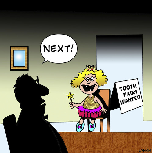 Cartoon: Tooth fairy wanted (medium) by toons tagged tooth,fairy,dentist,dental,dentures,teeth,health