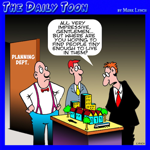 Cartoon: Town planner cartoon (medium) by toons tagged town,planners,architects,model,buildings,mock,up,city,town,planners,architects,model,buildings,mock,up,city