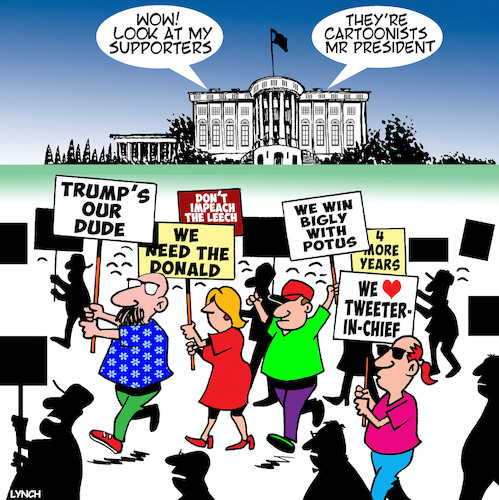 Cartoon: Trump cartoonists (medium) by toons tagged cartoonists,trump,supporters,protests,cartoonists,trump,supporters,protests