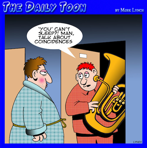 Cartoon: Tuba time (medium) by toons tagged insomnia,tuba,player,noisy,neighbors,insomnia,tuba,player,noisy,neighbors