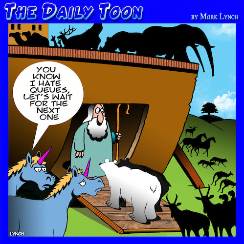 Cartoon: Unicorns (medium) by toons tagged noah,unicorns,ark,bible,stories,animals,noah,unicorns,ark,bible,stories,animals