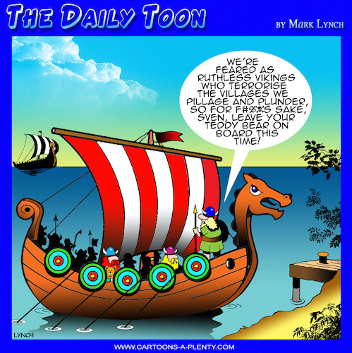 Cartoon: Vikings (medium) by toons tagged pillage,plunder,marauding,tribes,teddy,bears,pillage,plunder,marauding,tribes,teddy,bears