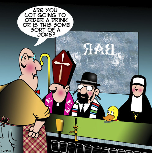 Walk Into A Bar By Toons Religion Cartoon Toonpool 