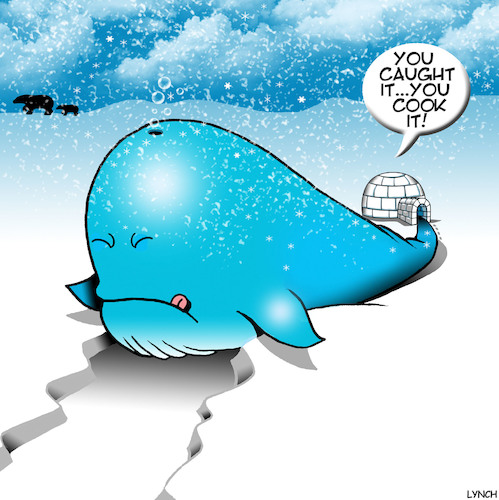 Cartoon: Whaling (medium) by toons tagged whale,meat,eskimos,fishing,igloo,north,pole,snow,whale,meat,eskimos,fishing,igloo,north,pole,snow