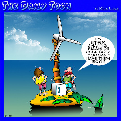 Wind turbine By toons | Media & Culture Cartoon | TOONPOOL