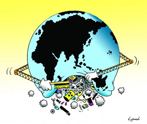 كاريكاتير تلوث البيئة