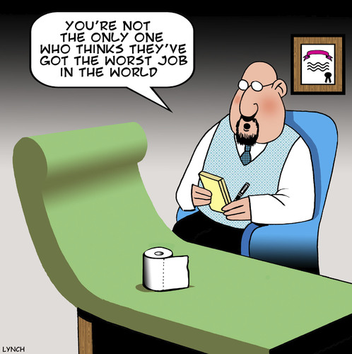 Cartoon: Worst job in the world (medium) by toons tagged tissue,roll,toilet,toilet,roll,tissue