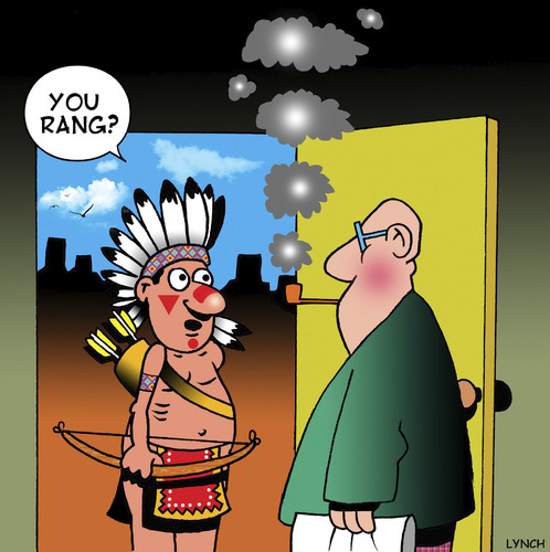 Cartoon: You rang? (medium) by toons tagged westerns,indians,cowboys,smoke,signals,pipe,smokers,cigarettes,westerns,indians,cowboys,smoke,signals,pipe,smokers,cigarettes