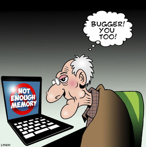 Cartoon: You too (medium) by toons tagged computer,memory,laptops,computers,ageing,old,age,pensioner