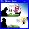 Cartoon: Alcoholic waiter cartoon (small) by toons tagged restaurant,alcoholic,drunk,waiter