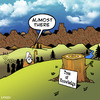 Cartoon: almost there (small) by toons tagged tree,of,knowledge,logging,moses,prophet,intelligence,bible,burning,bush,prophecy,religion,god