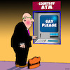 Cartoon: ATM (small) by toons tagged manners,courteous,courtesy,atm,machine,say,please,banking