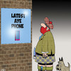 Cartoon: Aye phone (small) by toons tagged iphone,ipad,mobile,phone,scotland,kilts,bagpipes,sales,aye