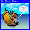 Cartoon: Beavers (small) by toons tagged poop,deck,noahs,ark,beavers,sinking,ship