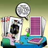 Cartoon: Big Deal (small) by toons tagged poker,cards,gambling,casino,dealing,card,dealer,chips,game,of,chance