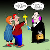 Cartoon: Bloodsucker (small) by toons tagged lawyers,vampires,bloodsucker,crucifix