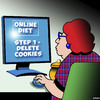 Cartoon: Delete cookies (small) by toons tagged diets,overweight,fat,delete,cookies