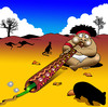 Cartoon: digeridoo (small) by toons tagged digeridoo,aboriginal,music,kangaroo,snakes,reptiles,wombats,australia,outback,desert