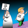 Cartoon: Donald Trump (small) by toons tagged the end is nigh donald trump presedent elect usa armageddon future