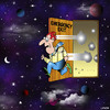 Cartoon: emergency exit (small) by toons tagged uninverse,space,exit,emergency,afterlife