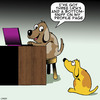 Cartoon: Facebook profile (small) by toons tagged facebook,harmony,dogs,social,media,internet,bottom,sniffing,licking