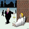 Cartoon: Fallen angel (small) by toons tagged angels begging out of luck