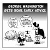 Cartoon: GeogeWashngton (small) by toons tagged george,washington,usa,history,lies,presidents