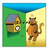 Cartoon: gotcha (small) by toons tagged cuckoo,clocks,timepiece,cats,canary,birds