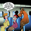 Cartoon: Kicking the back of my seat (small) by toons tagged airline,travel,horses,economy,class,cattle,animals,passengers,horse,on,plane