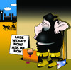 Cartoon: lose weight now (small) by toons tagged weight loss programs diets dieting food gallows guillotine execution obesity overeating executioner decapitated