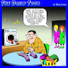 Cartoon: Lost sock (small) by toons tagged tag,and,release,single,socks,washing,machine,laundry,gps,system