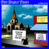 Cartoon: Love your enemy (small) by toons tagged church,messages,bars,tavern,love,thy,neighbor,demon,drink